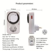 Enchufe de sincronización estándar europeo Temporizador mecánico de ciclo de 24 horas Interruptor de control de tiempo de encendido/apagado automático
