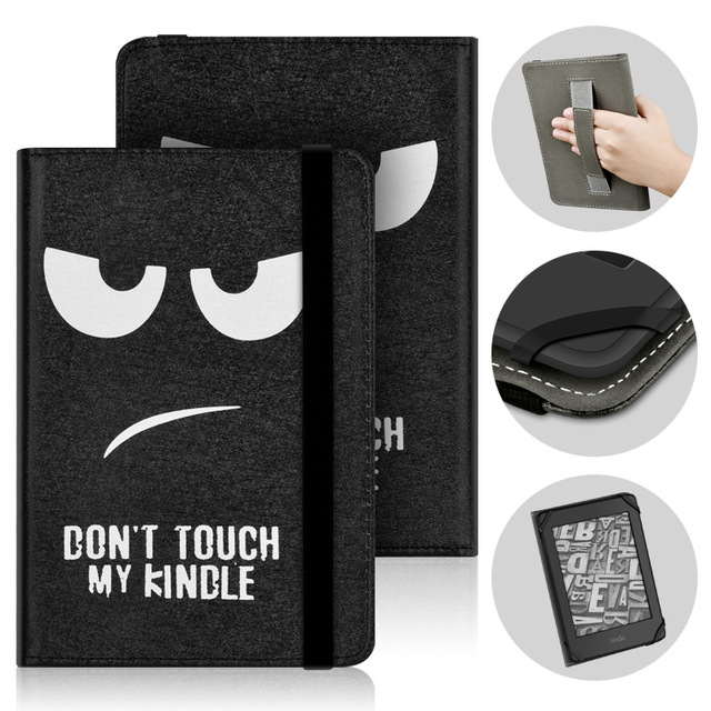 Universal Case for 6",6.8" E-Reader, Paperwhite/Sony/Kobo/Pocketbook 6-6.8'' Ebook, PU Leather Cover with Hand Strap and Stand