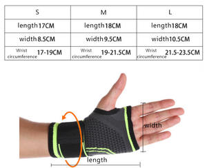 Penahan pergelangan tangan dapat diatur, penyangga pergelangan tangan medis ortopedi bernapas dengan sabuk kompresi - Product Image 2
