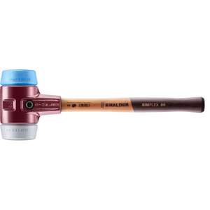 HALDER - 3013.060 Baguettes à face souple SIMPLEX-TPE-souple/intermédiaire avec boîtier en fonte et manche en bois de haute qualité - Product Image 1