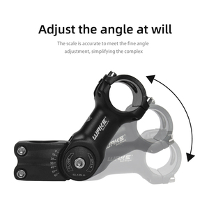 WAKE Bst <span class=keywords><strong>Potence</strong></span> de vélo en aluminium forgé 2D, sablée et anodisée, réglable en angle de 0 à 60 degrés, multi-longueurs, pour <span class=keywords><strong>VTT</strong></span> - Product Image 3