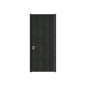 Porte intérieure noire minimaliste moderne, design géométrique en blocs, isolation acoustique, pour chambre et bureau, porte d'ingénierie - Product Image 2