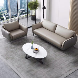 Sofá de Oficina de Cuero PU con Esponja de Alta Densidad, Resistente, para Recepción y Sala de Reuniones - Product Image 1