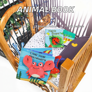 Libros de Tela Coloridos con Diseño de Cangrejo y Escarabajo, Juguetes de Tela Suave para Bebés, Libros Educativos Interactivos para el Entrenamiento Sensorial y la Coordinación Mano-Ojo - Product Image 4