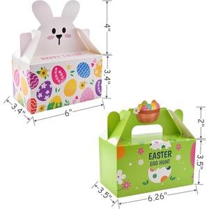 Decorative gift boxes, colored <b>paper</b> bags with <b>patterns</b> of egg rabbits and chickens, can be customized according to demand - Product Image 4