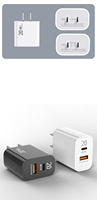 Chargeur de téléphone portable Type C PD 20W US EU AU UK Adaptateur secteur Charge rapide Chargeur USB C pour téléphone