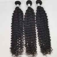 Extensions de cheveux naturels indiens bouclés crépus vierges en gros, 100 % Remy non traités, trame de cheveux double cousue à la machine, 100 g