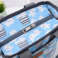 Sac fourre-tout multi-poches en tissu composite souple de taille moyenne OEM ODM avec doublure TC, taille personnalisée pour un usage quotidien décontracté