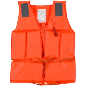 Chaleco salvavidas de espuma para adultos, alta flotabilidad, para navegación, pesca, chaleco de seguridad, color naranja - Product Image 1