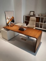 Escritorio Ejecutivo/de Director de Alta Calidad y Lujo, Mesa para Computadora, Estación de Trabajo Ejecutiva Refinada y Minimalista