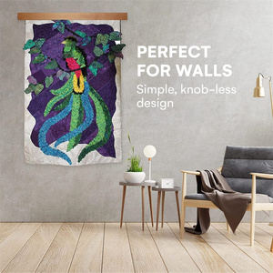 Outils Couette Cintre Rack Bouton Moins Moderne En Bois Conception pour Mur Serrage Courtepointes Tapis <span class=keywords><strong>Tapisserie</strong></span> - Product Image 2