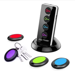 Item Tracker with 115ft Working Range an d Led Flashlight Function Wireless RF Item Locator Key Finder With 4 Receivers