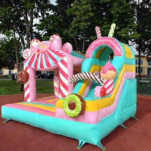 Château gonflable mignon en forme de sucette avec toboggan, nouveau design, pour enfants, pour fêtes intérieures et extérieures, usage domestique - Product Image 3