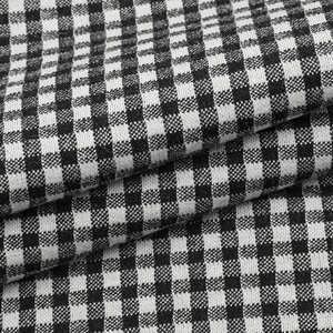 Tela de punto jacquard elástica teñida con hilo a cuadros, tela lisa con efecto slub, ecológica, de peso medio, para trajes de niños y niñas, tartán. - Product Image 3