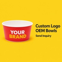 Papier alimentaire pour saladiers personnalisable en couleur et avec logo du client, assorti au couvercle.