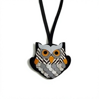 Breloque de sac à main en cuir de vachette pleine fleur et cuir de crocodile véritable, en forme de hibou, classique et mignonne, avec boucle de suspension