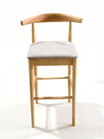 Tabourets hauts nordiques pour la maison, en bois massif, style corne de cerf