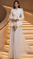 Ensemble de robe et blazer pour femme sur mesure, élégant, taille cintrée, printemps-été, costume deux pièces, tenue de bureau pour femme