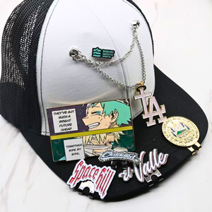 つばクリップフェスティバルクラブテキサスゴルフラージゴールドハットアクセサリースポーツホラートラックパールメタルカウボーイアニメ野球帽ピン - Product Image 5