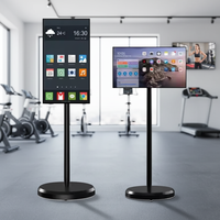 Pantalla Táctil Vertical LED de 21.5 Pulgadas 1080P, Kiosco de Señalización Digital con Batería, Pantalla Interactiva Inteligente para Promoción en Tiendas