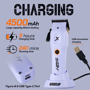 BRD 2025 Nueva Máquina Profesional para Cortar el <span class=keywords><strong>Cabello</strong></span>, Recortadora <span class=keywords><strong>de</strong></span> 8800 RPM, Potente, Adecuada para Uso en Barberías, Recargable - Product Image 5