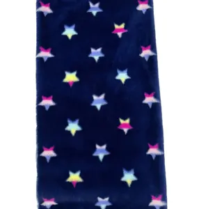 Китайский домашний текстиль, поставщик, цвет пятиконечные звезды, синий, 340 г/м2, искусственный кроличий волос, домашний текстиль, ткань для одежды