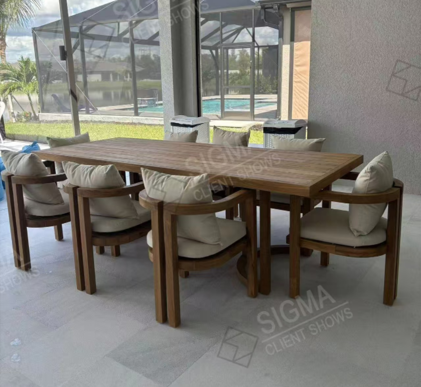 Outdoor Teak Chair Dining Tables and Dining Chairs Wooden Table Modern Dining Table Set Home Furniture  couch