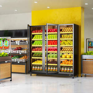 Refrigerador de Exhibición de Pasteles de 3 Puertas y 950L, Ahorrador de Energía, con Pantalla HD Completa, para Supermercados y Tiendas de Conveniencia, para Bebidas y <span class=keywords><strong>Vino</strong></span> - Product Image 6