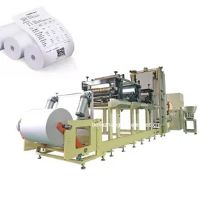 Máquina de impresión de papel de caja registradora de alta velocidad, con envoltura de papel térmico, máquina de rebobinado