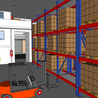 Étagère de stockage robuste pour entrepôt, en acier Q235B, pour hubs de distribution 3PL avec boulons d'ancrage au sol
