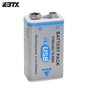 Batería Recargable de Iones de Litio de <span class=keywords><strong>9V</strong></span> y 1180mAh de Larga Duración con USB-C para Detectores de Humo, Equipos Musicales, Juguetes de Control Remoto - Product Image 4