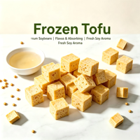 Qingzhen 400g Morceaux de Tofu de Soja pour la Restauration, Cubes de Tofu Congelés pour Restaurants, Hot Pot, Soupe, Plats à Frire, Préparation de Repas et Traiteur