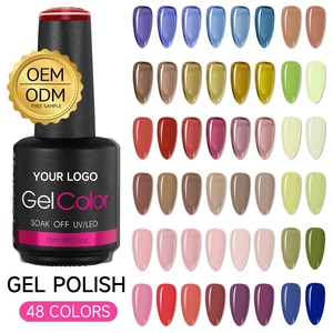 Gel UV pour ongles professionnel à haute saturation, 48 couleurs personnalisables, facile à appliquer, vente en gros, logo personnalisé, DIY, en vrac, offre spéciale - Product Image 1