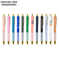 Stylo bille coloré Click Penpastic pour le bureau et l'école, prise en main douce, écriture fluide 1,0 mm, encre noire, cadeau promotionnel