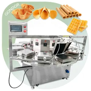 Egg Roll Fully Automatic Waffle Cup Eggroll Make Soft Wafer Biscuit Maker Rolled Sugar Ice Cream Machine Ice Cream Cone