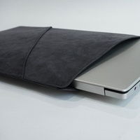 Housse de protection pour ordinateur portable en Alcantara de luxe, 14-16 pouces, imperméable, écologique, respirante, pour Macbook HP, en daim