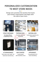 Machine à Bubble Tea Automatique Intelligente pour Boissons Froides, Café, Boba, Thé au Lait pour Salon de Thé