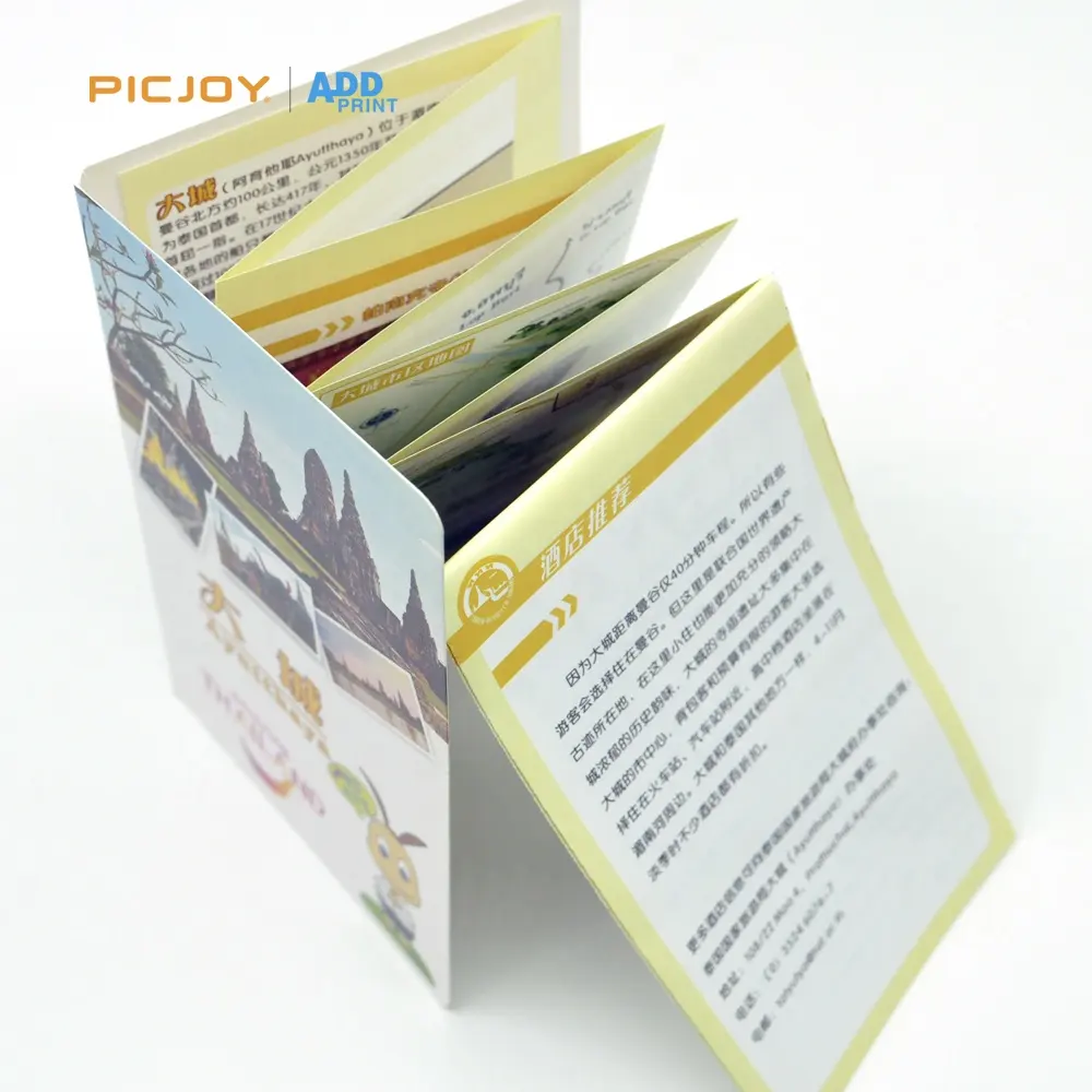 Special multiple folded map for tourists guide printing