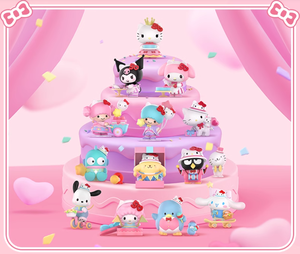 Original Popmart New Labubu San-Rio Familie Hallo Kittie 50. Jahrestag Serie Blind <span class=keywords><strong>Box</strong></span> Figur Display. - Product Image 5