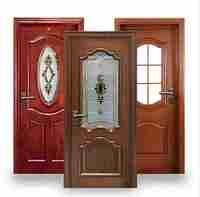 SUNZION Portes en bois de conception personnalisée d'usine moderne, portes intérieures de chambre à coucher, portes en bois massif avec porte en verre pour les maisons