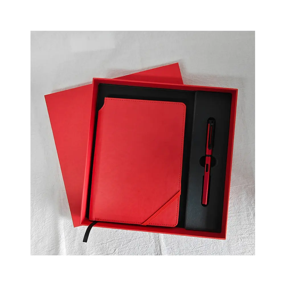 Kalem satın alma ile Boce deri not defteri özel şirket hediyesi kutu kırtasiye Memo günlüğü iş hediye seti