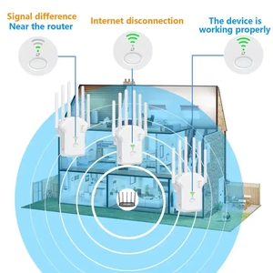 Oem U13 băng tần kép Mạng khuếch đại 1200Mbps 300Mbps tăng cao 6 ăng-ten không dây tín hiệu <span class=keywords><strong>Repeater</strong></span> <span class=keywords><strong>WPS</strong></span> Router cho nhà sử dụng - Product Image 6
