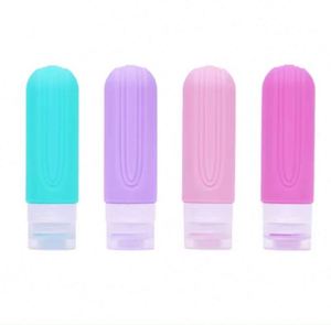Bouteilles cosmétiques personnalisées avec logo 90 ml, ensemble de flacons de lotion anti-fuite approuvé, kit de flacons de voyage en silicone rechargeables - Product Image 4