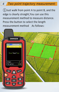 جهاز هايبي زد إل180 لقياس المساحة الأرضية، أداة قياس المساحة المبنية على نظام تحديد المواقع العالمي للسيارات، جهاز محمول لمسح الأراضي - Product Image 3