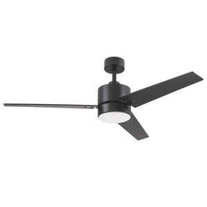 Ventilateur de plafond LED d'intérieur à vente chaude de 52 pouces avec lumière, moderne, noir, 3 pales, moteur AC - Product Image 1