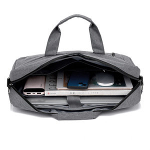 Sac pour ordinateur portable grande capacité, imperméable et résistant à l'usure, sacoche d'affaires réglable à bandoulière, mallette de bureau fine pour courts séjours - Product Image 5