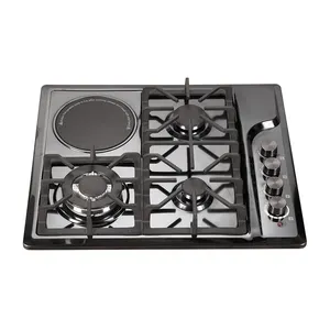 New Design Factory Wholesale Price 3 Gas 1 Electric burners Cooker Stainless Steel Cook Top hob gas stove