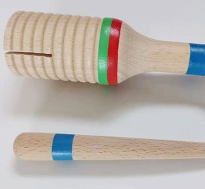 Vente en gros de hochets en bois à tube sonore unique, instrument de percussion Orff pour l'éducation musicale et les spectacles - Product Image 2