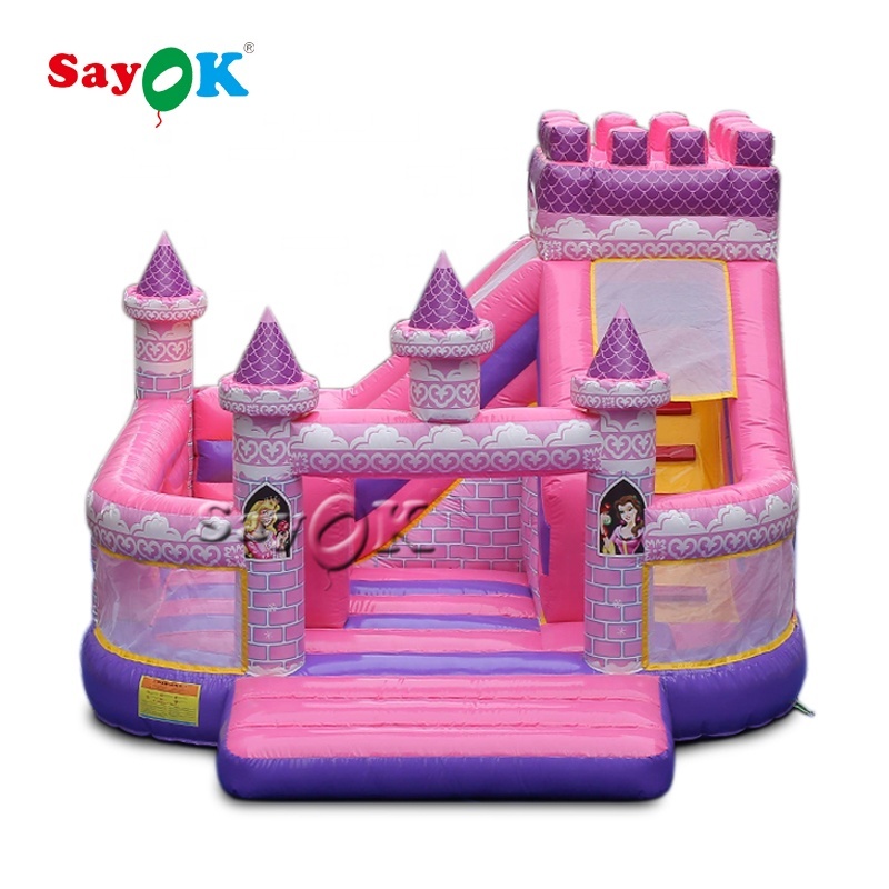 Castle's's pink princess and Castle de Combination trampoline bouncer trampoline bouncer slide's aquatic