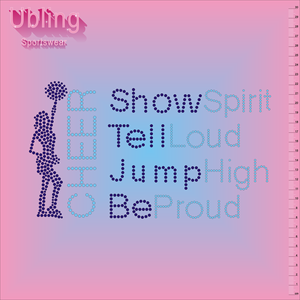 Miễn Phí Tùy Chỉnh Bling Rhinestone Chuyển Thiết Kế Cổ Vũ Rhinestone Sắt Trên Chuyển Cho T Áo Sơ Mi - Product Image 5